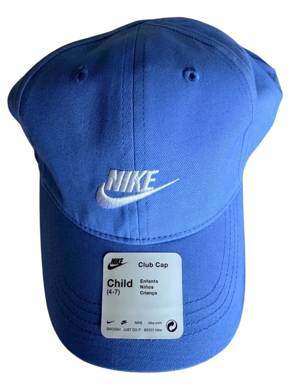 Nike Kids Club Cap Blue Adjustable Hat Child 4-7 NWT